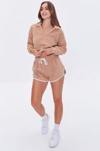 TAUPE Faux Shearling Pullover, image 4