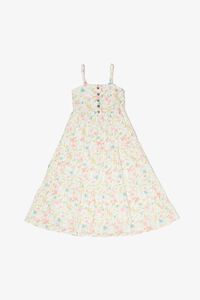 WHITE/MULTI Girls Floral Print Dress (Kids), image 1