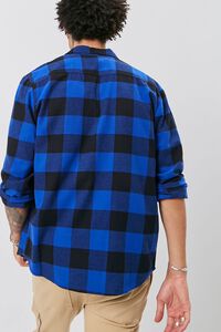 BLUE/BLACK Classic Fit Flannel Plaid Shirt, image 4