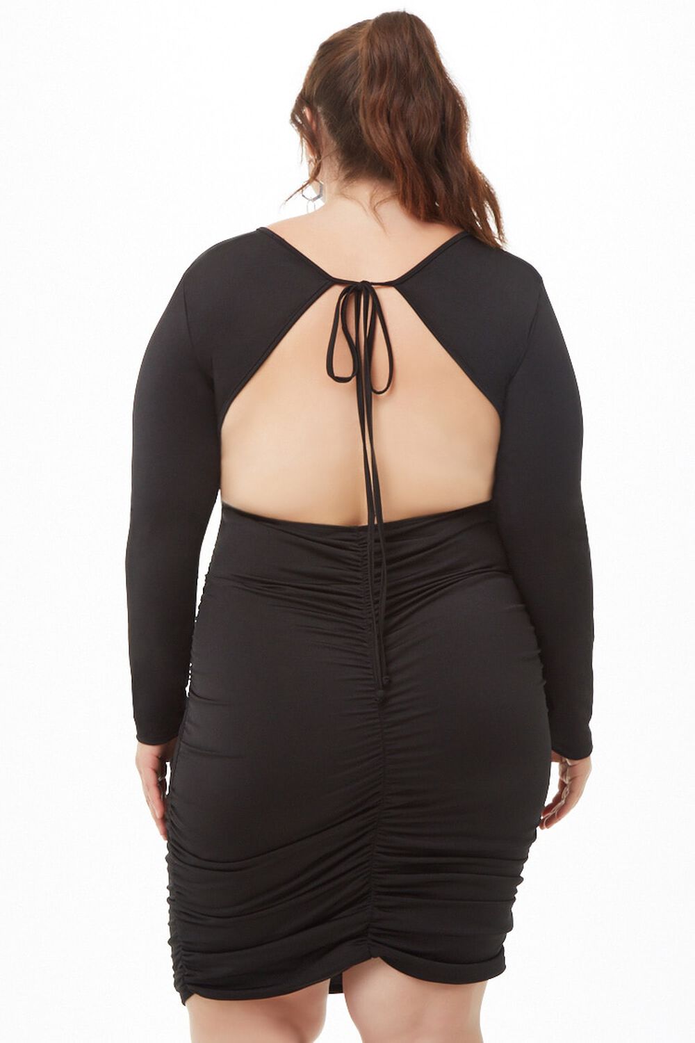 Plus Size Open-Back Ruched Dress, image 3