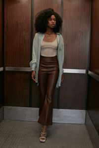 CHOCOLATE Faux Leather High-Rise Pants, image 1