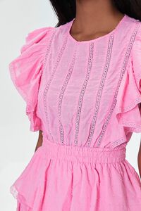PINK ICING Clip Dot Lace Ruffled Mini Dress, image 5