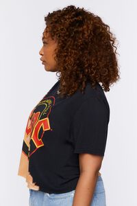 BLACK/MULTI Plus Size ACDC Graphic Cropped Tee, image 3