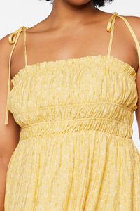 YELLOW/MULTI Plus Size Floral Tie-Strap Mini Dress, image 5