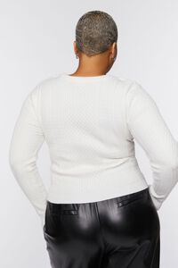 VANILLA Plus Size Cable-Knit Combo Top, image 3