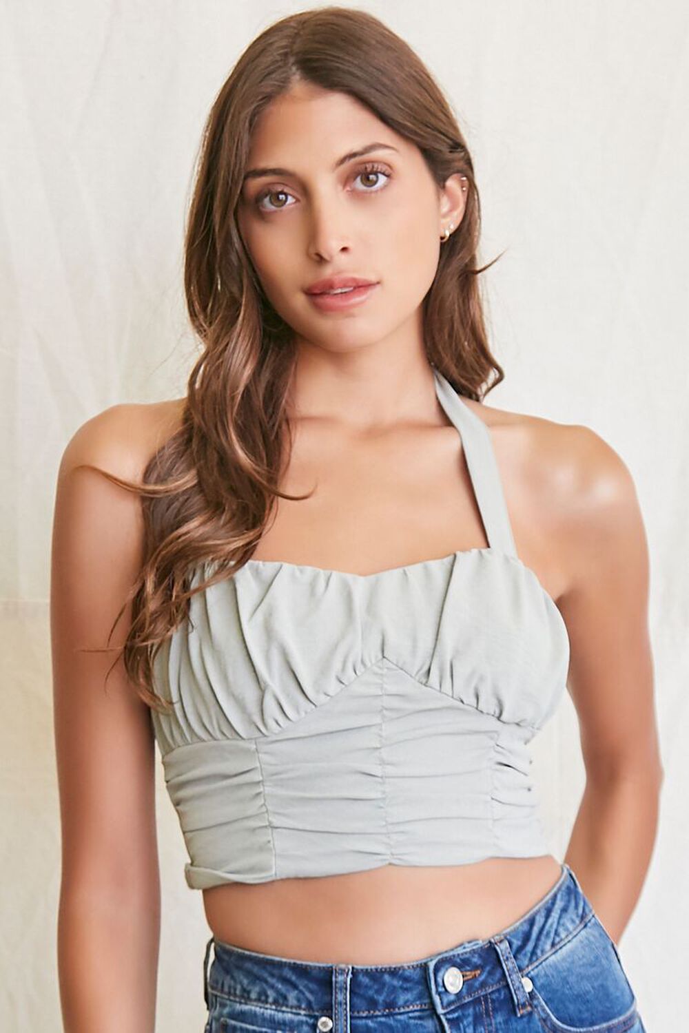 SAGE Sweetheart Knotted Halter Top, image 1