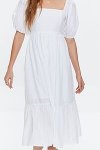 WHITE Puff Sleeve Flounce Dress, image 7
