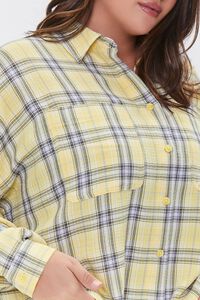 POPCORN/MULTI Plus Size Plaid Shirt, image 5