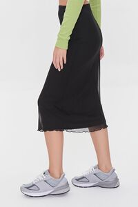 BLACK Lettuce-Edge Mesh Skirt, image 3
