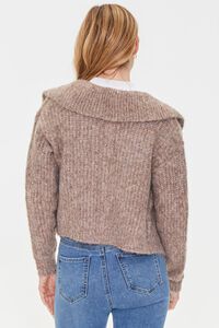 TAUPE Ribbed Cardigan Sweater, image 3