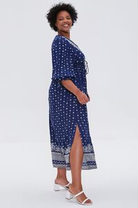 NAVY Plus Size Ornate Print Midi Dress, image 2