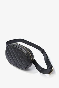 Faux Leather Quilted Belt Bag, image 4
