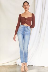 BROWN Sweetheart Sweater-Knit Top, image 4