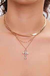 Cross Pendant Layered Necklace, image 1