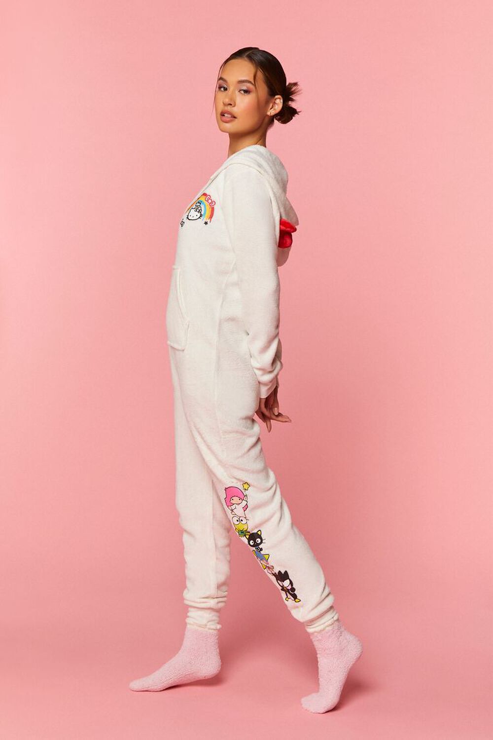 VANILLA/MULTI Hello Kitty & Friends Pajama Jumpsuit, image 3