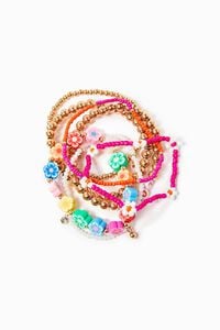 PINK/MULTI Love Beaded Stretch Bracelet Set, image 3