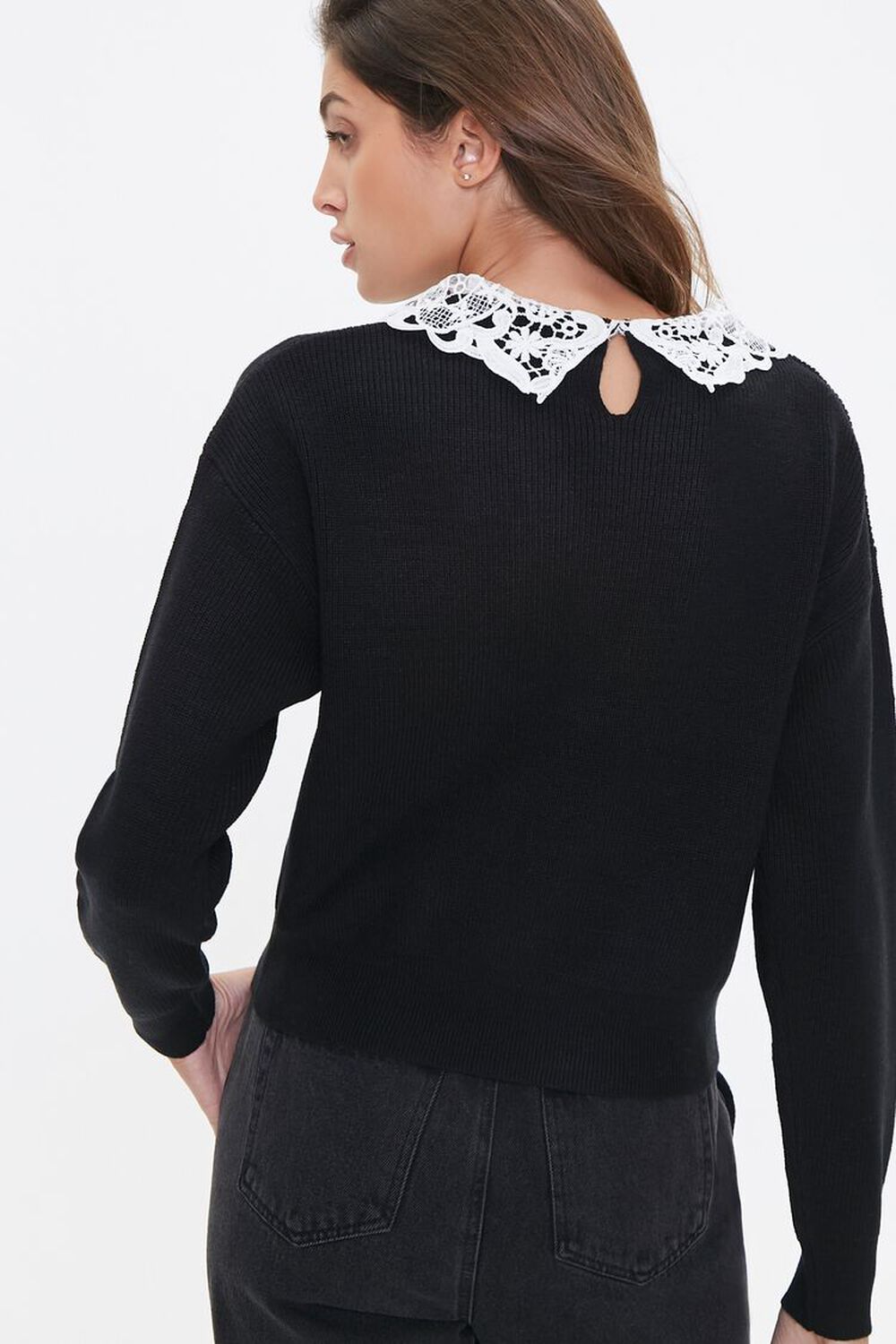 Crochet-Collar Sweater, image 3