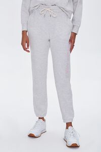 HEATHER GREY/MULTI Self Love Embroidered Graphic Joggers, image 2