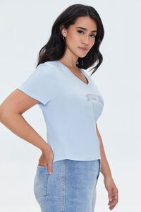 BLUE/MULTI Plus Size Beverly Hills Graphic Tee, image 2