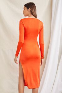 ORANGE Long-Sleeve Slit Dress, image 3