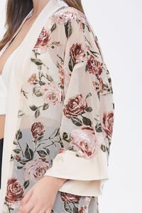 CREAM/MULTI Velvet Rose Print Kimono, image 5