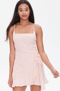 PINK Ruffled Cami Wrap Dress, image 1