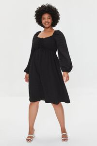 BLACK Plus Size Sweetheart Midi Dress, image 4