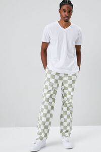 SAGE/WHITE Checkered Drawstring Pants, image 6