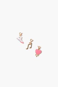 GOLD/PINK Music Sneakers Charm Set, image 1