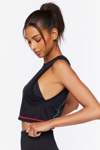 BLACK/MULTI Active Cropped Muscle Tee, image 2