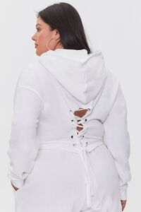 CREAM Plus Size Lace-Back Hoodie, image 3