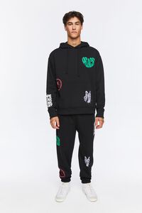 BLACK/MULTI Hope For The Best Graphic Hoodie, image 5