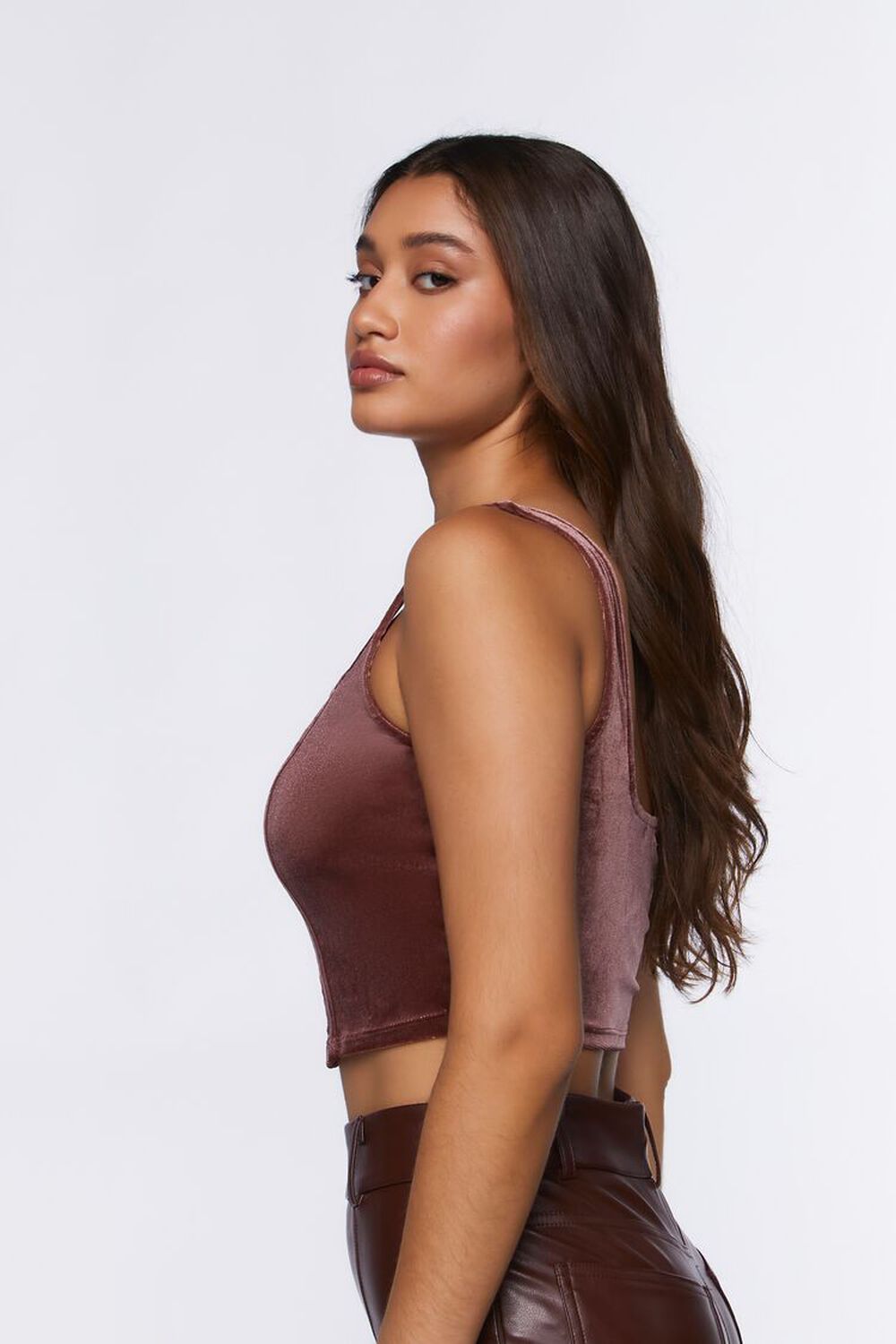 COCOA Velvet Cropped Tank Top, image 3