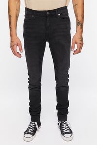 WASHED BLACK Faded Skinny Jeans, image 2