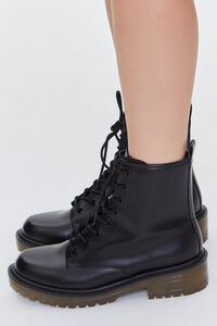 Faux Leather Zip-Up Booties, image 2