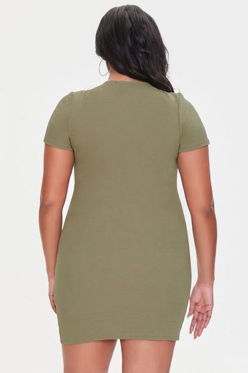 OLIVE Plus Size Ribbed T-Shirt Dress, image 3