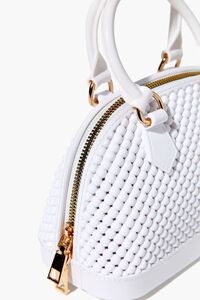 WHITE Quilted Satchel Bag, image 5