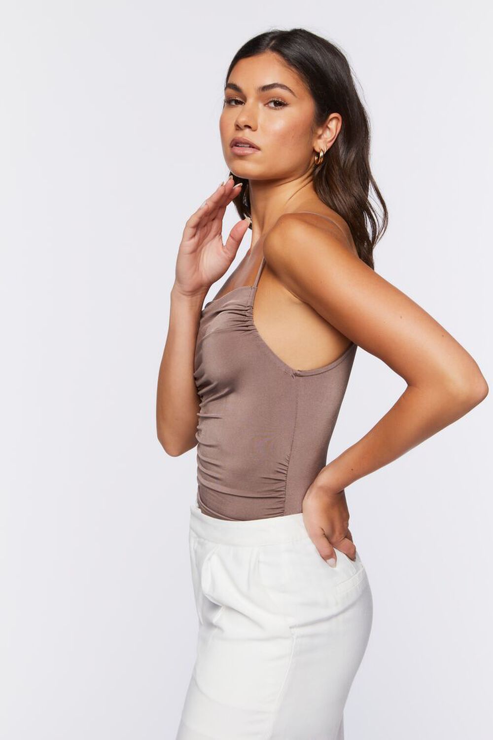 Ruched Cami Bodysuit, image 2