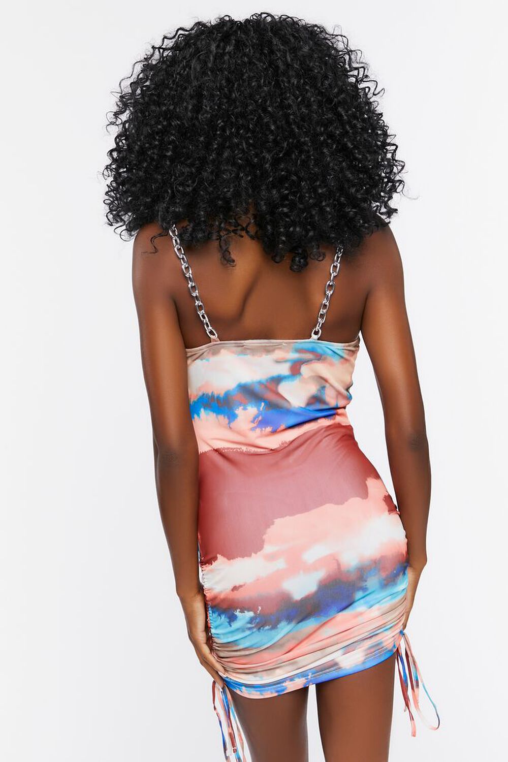 Abstract Print Mesh Mini Dress, image 3