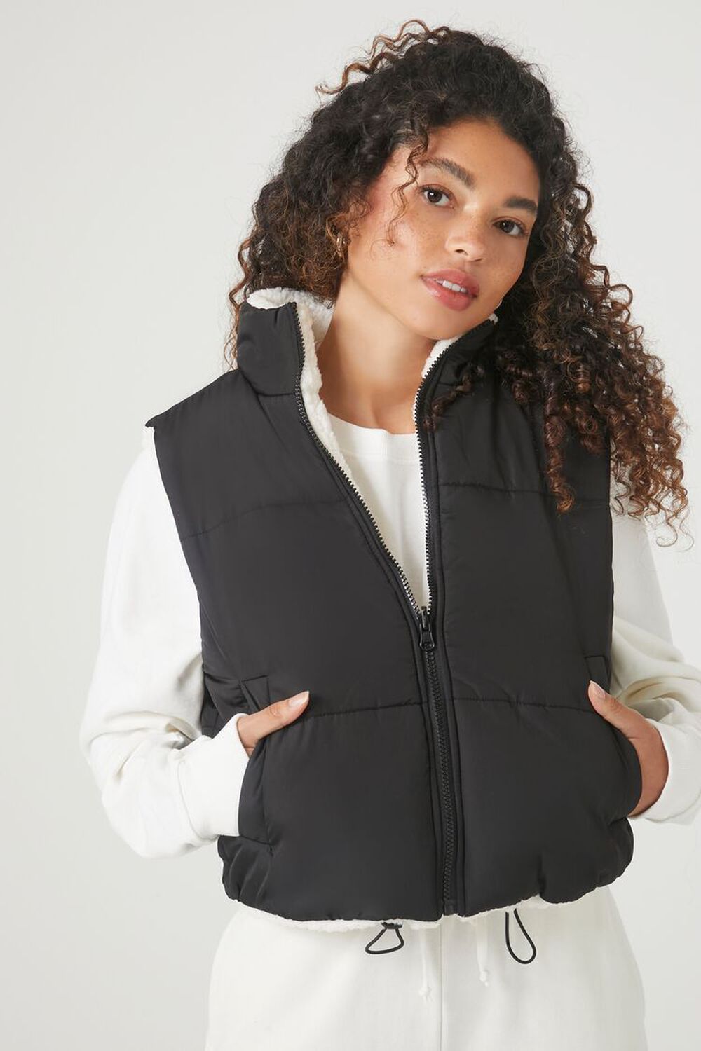 Reversible Cropped Puffer Vest
