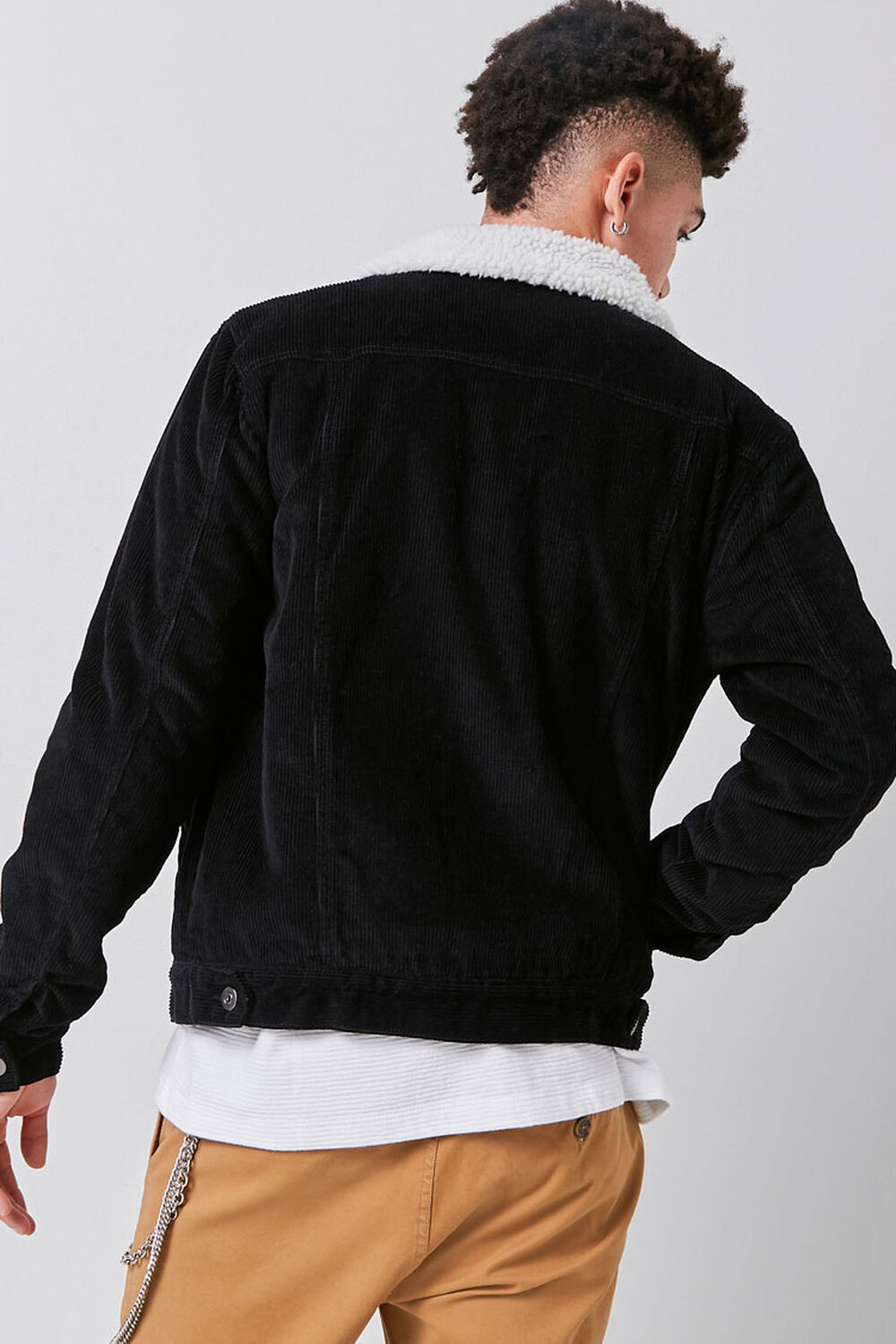 Corduroy Faux Shearling-Lined Jacket, image 3