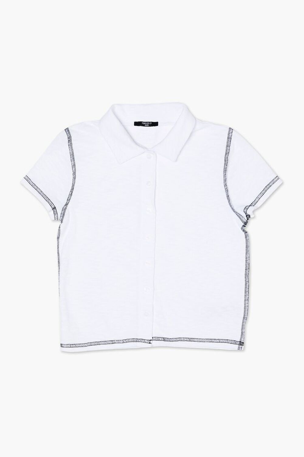 WHITE Girls Button-Front Shirt (Kids), image 1