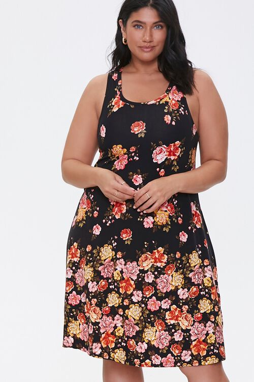 Plus Size Floral Print Dress, image 1