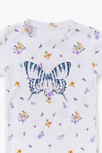 WHITE/MULTI Girls Butterfly Graphic Tee (Kids), image 3