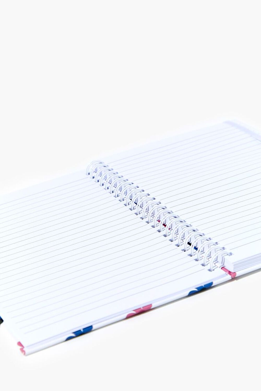 WHITE Floral Print Spiral Notebook, image 3