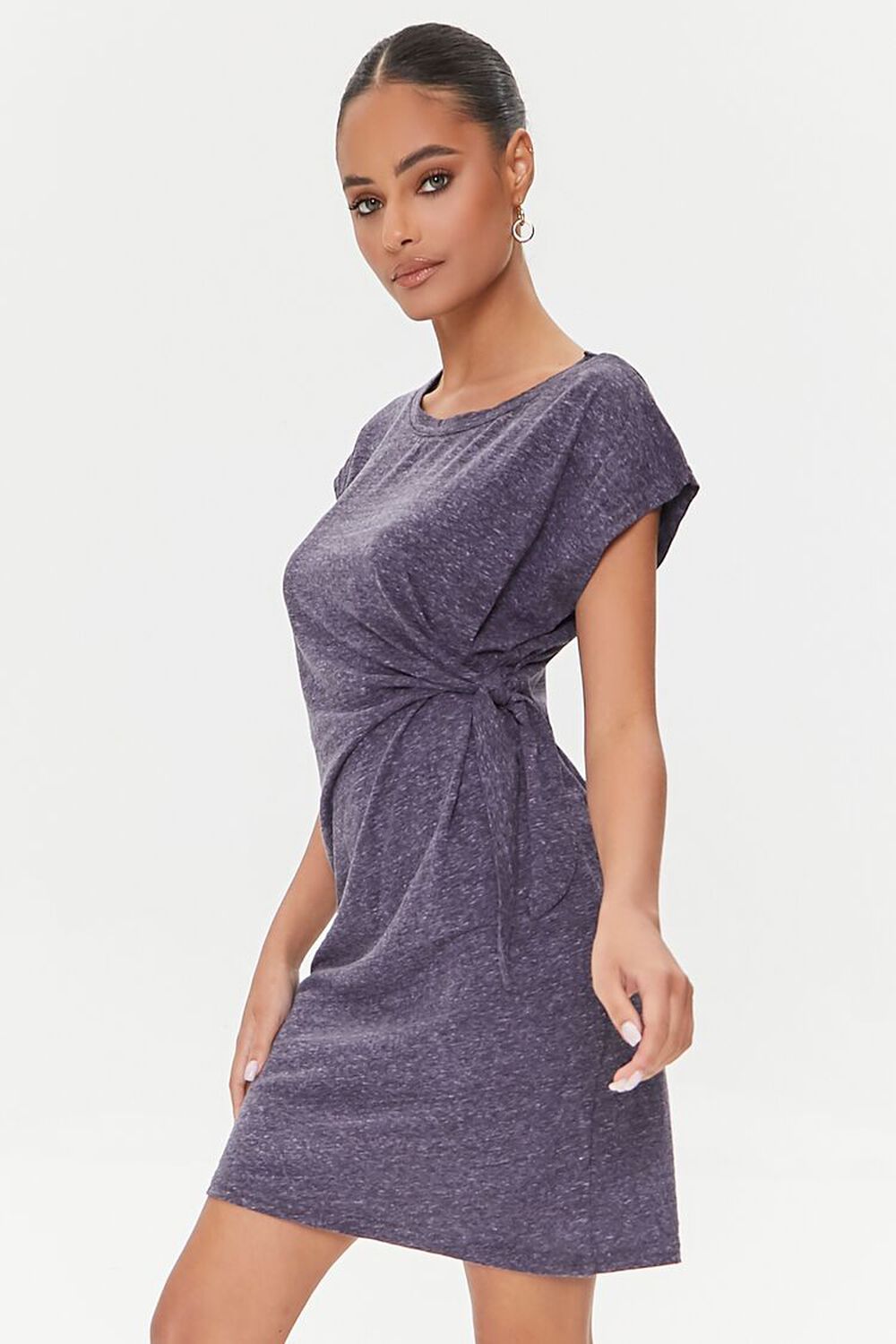 GREY Knotted Mini T-Shirt Dress, image 2