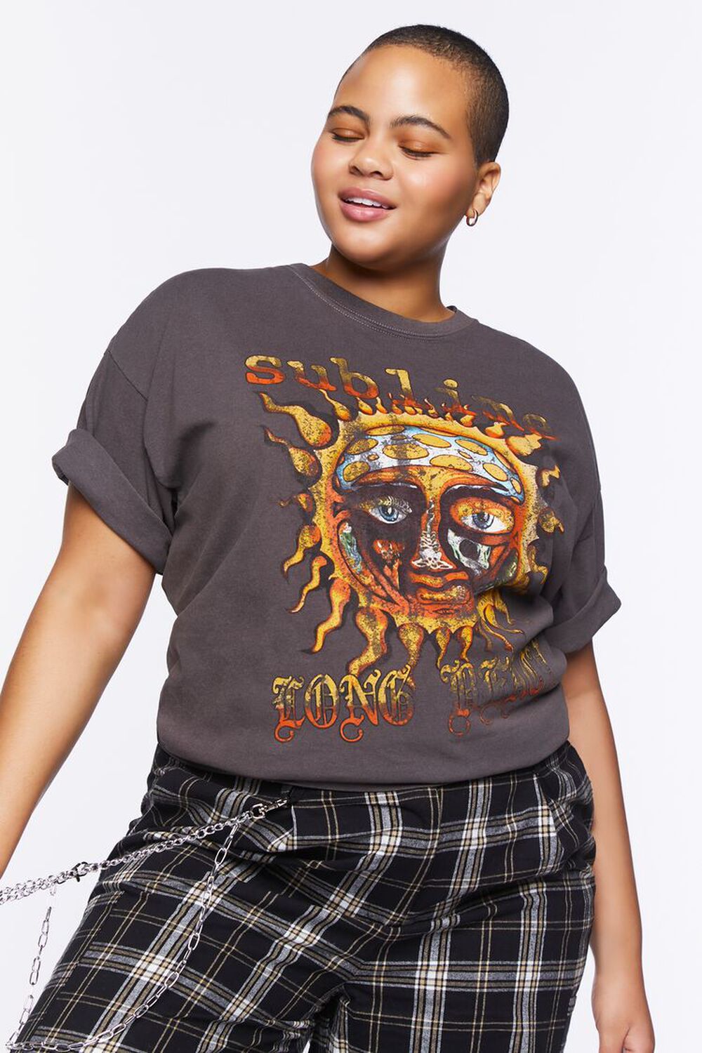 BROWN/MULTI Plus Size Sublime Graphic Tee, image 1