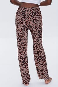 TAN/BLACK Leopard Print Pajama Pants, image 4