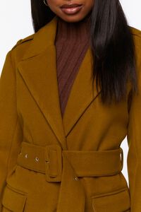CIGAR Faux Wool Belted Trench Coat, image 5