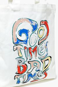WHITE/MULTI Men Good Times Bad Times Tote Bag, image 3
